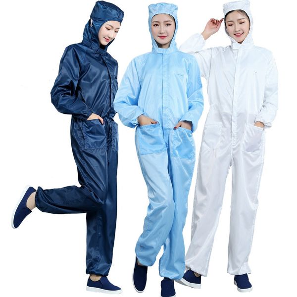 anti-static coveralls clothing cleanroom dustproof suit clean clothes hood clean food work clothing protective overalls no feet cover, Silver
anti-static coveralls clothing cleanroom dustproof suit clean clothes hood clean food work clothing protective overalls no feet cover, Silver