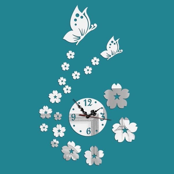 3d butterfly flower acrylic wall clock diy creative living room decoration clock
3d butterfly flower acrylic wall clock diy creative living room decoration clock