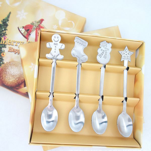 4pcs/1set christmas style teaspoon christmas cutlery flatware decor accessories stainless steel coffee dessert ice cream spoon
4pcs/1set christmas style teaspoon christmas cutlery flatware decor accessories stainless steel coffee dessert ice cream spoon