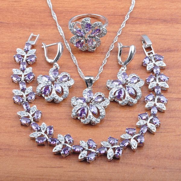 925 silver jewelry set birthday gift natural purple crystal for women earrings necklace pendant rings bracelet js0533, Slivery;golden
925 silver jewelry set birthday gift natural purple crystal for women earrings necklace pendant rings bracelet js0533, Slivery;golden