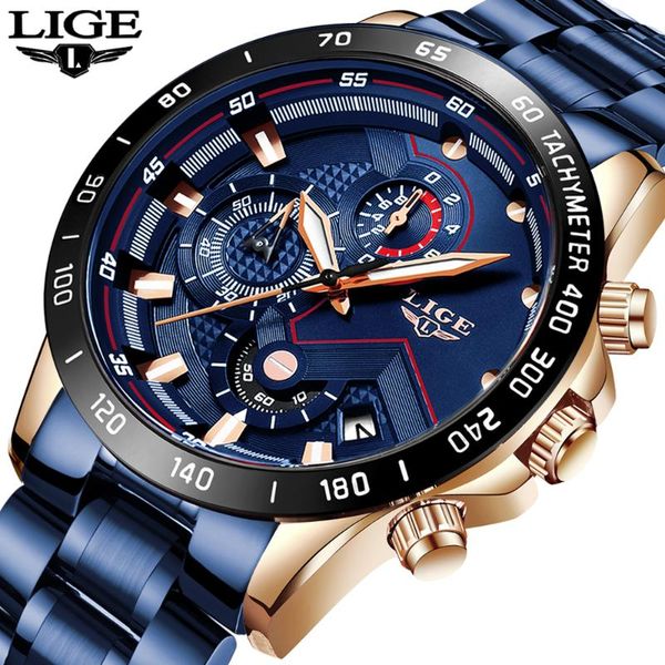 relogio masculino fashion mens watches lige business watch men stainless steel waterproof quartz clock + box, Slivery;brown
relogio masculino fashion mens watches lige business watch men stainless steel waterproof quartz clock + box, Slivery;brown