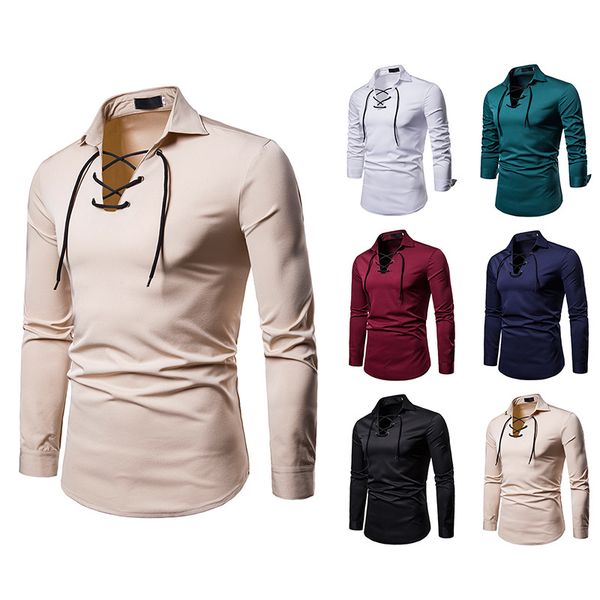 high grade men shirt 2019 korean fashion drawstring long sleeve casual shirts silky cotton dress shirt plus size men's clothing, White;black
high grade men shirt 2019 korean fashion drawstring long sleeve casual shirts silky cotton dress shirt plus size men's clothing, White;black