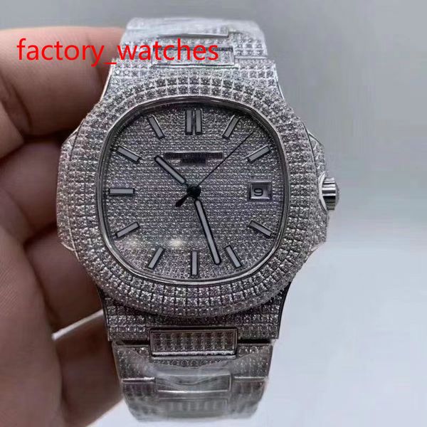 luxury watch nautilus diamond watch 40mm automatic movement waterproof man watch set with diamonds sweep move 316 stainles, Slivery;brown
luxury watch nautilus diamond watch 40mm automatic movement waterproof man watch set with diamonds sweep move 316 stainles, Slivery;brown