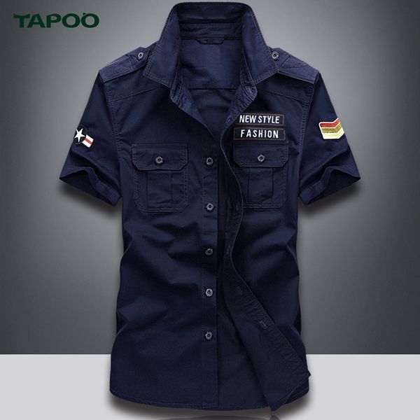 men's shirt man shirt outdoors trend short sleeve shirt pure cotton male, White;black 
men's shirt man shirt outdoors trend short sleeve shirt pure cotton male, White;black