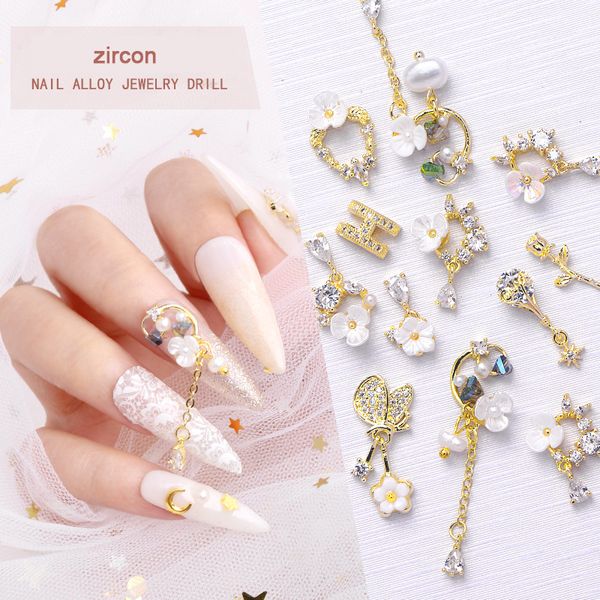 5pcs nail art pearl flower zircon alloy decoration flower series nail art zircon metal ornament rose metal charm, Silver;gold
5pcs nail art pearl flower zircon alloy decoration flower series nail art zircon metal ornament rose metal charm, Silver;gold
