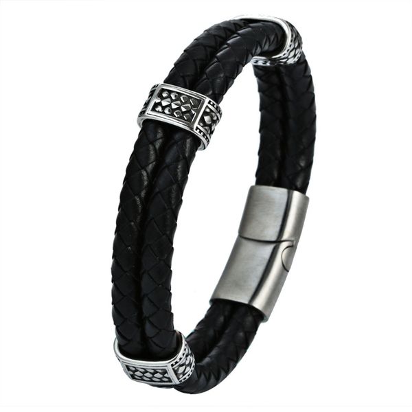 europe and america hand jewelry stainless steel weaving leather bracelet retro simple accessories leather bracelet titanium stee, Silver
europe and america hand jewelry stainless steel weaving leather bracelet retro simple accessories leather bracelet titanium stee, Silver