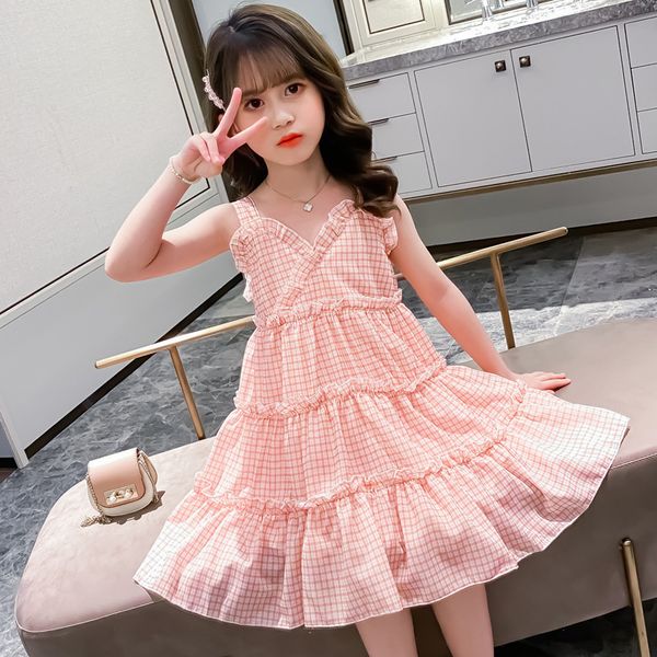 girl's dresses girls party dress 2021 summer sweet kids for sleeveless plaid toddler children clothing teens princess costume, Red;yellow
girl's dresses girls party dress 2021 summer sweet kids for sleeveless plaid toddler children clothing teens princess costume, Red;yellow