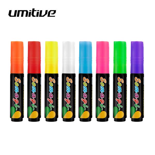 umitive 8 colors 10mm erasable liquid chalk highlighter marker pens environmental protection for fluorescent plate markers pen, Black;red
umitive 8 colors 10mm erasable liquid chalk highlighter marker pens environmental protection for fluorescent plate markers pen, Black;red