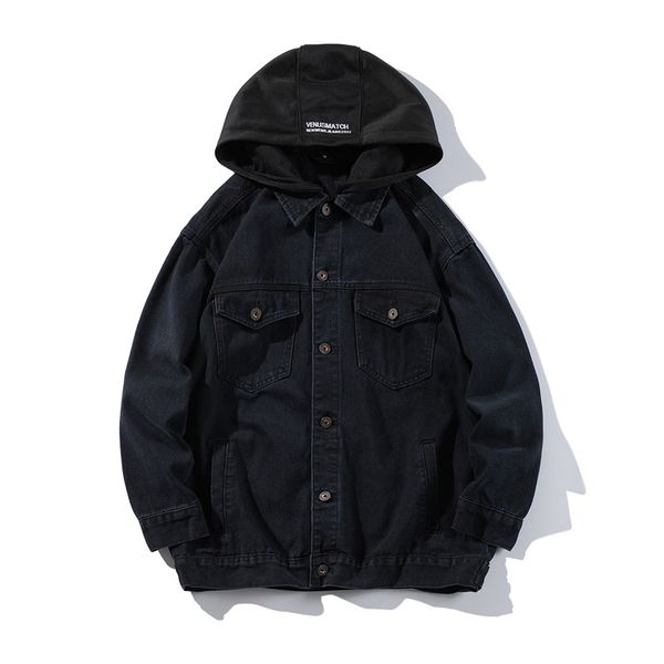 2019 denim jacket white male korean version of the trend large size jacket male japanese, Black;brown
2019 denim jacket white male korean version of the trend large size jacket male japanese, Black;brown