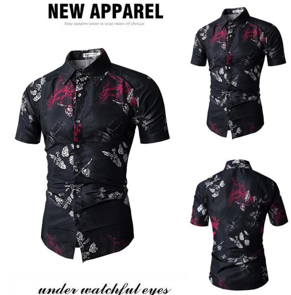 2019 foreign trade summer fashion wild men's short-sleeved shirt new 3d digital printing short-sleeved shirt c28, White;black
2019 foreign trade summer fashion wild men's short-sleeved shirt new 3d digital printing short-sleeved shirt c28, White;black