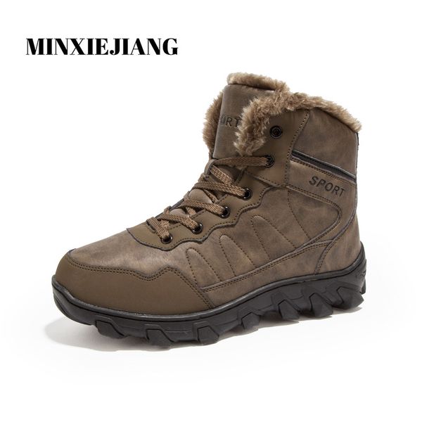 minxiejiang snow boots men's winter warm plus velvet slip waterproof thick cotton boots high to help men's cotton shoes, Black
minxiejiang snow boots men's winter warm plus velvet slip waterproof thick cotton boots high to help men's cotton shoes, Black