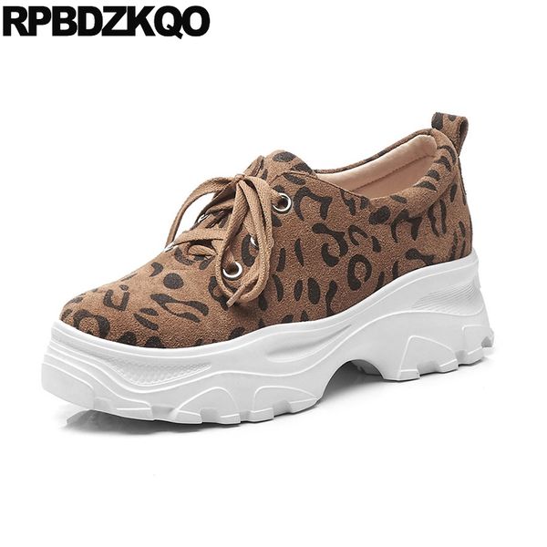 women wedge muffin creepers platform shoes leopard print suede elevator round toe thick sole size 35 lace up brown ladies, Black
women wedge muffin creepers platform shoes leopard print suede elevator round toe thick sole size 35 lace up brown ladies, Black