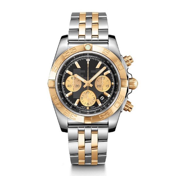 new mens fashion quartz battery watch 44mm auto date wristwatches large dial chronograph watches stainless steel sport casual man watch, Slivery;brown
new mens fashion quartz battery watch 44mm auto date wristwatches large dial chronograph watches stainless steel sport casual man watch, Slivery;brown