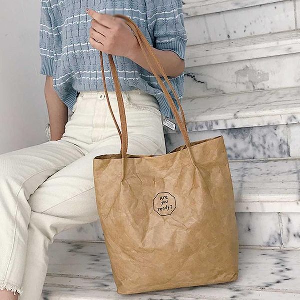 women's bags retro kraft paper splash-proof shoulder bags solid color letter handbag lady simple style hand sac main femme
women's bags retro kraft paper splash-proof shoulder bags solid color letter handbag lady simple style hand sac main femme