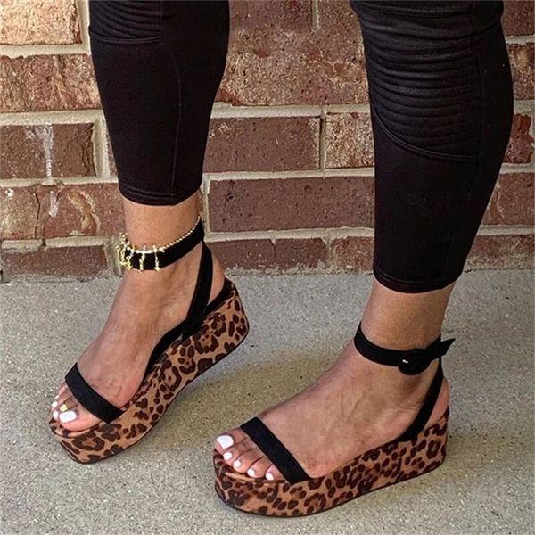 sandals 2021 women platform leopard buckle strap muffin mid heel shoes wedding party dress female, Black
sandals 2021 women platform leopard buckle strap muffin mid heel shoes wedding party dress female, Black