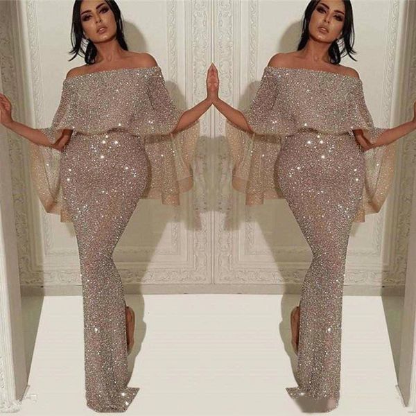 sparkly sequins mermaid long evening dress 2020 arabic bateau neck off the shoulder slit pageant formal party prom gowns, Black;red
sparkly sequins mermaid long evening dress 2020 arabic bateau neck off the shoulder slit pageant formal party prom gowns, Black;red