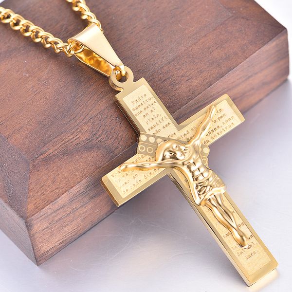 2020 z134 новых оптовый ювелирного изделий способа законодателя золото поп библейского крест иисус из нержавеющей стали кулона для памятного, Silver 
2020 z134 новых оптовый ювелирного изделий способа законодателя золото поп библейского крест иисус из нержавеющей стали кулона для памятного, Silver