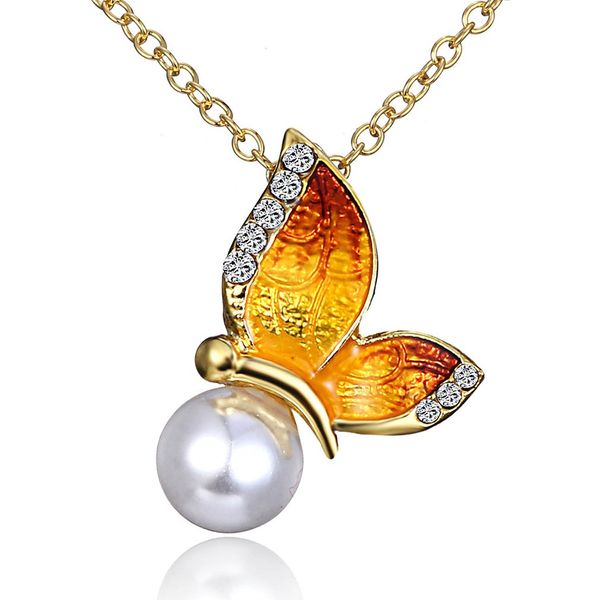 european and american style colorful butterfly pearl necklace women jewelry for daily wear exquisite workmanship, Silver
european and american style colorful butterfly pearl necklace women jewelry for daily wear exquisite workmanship, Silver