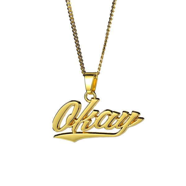 new fashion hip hop gold chain mens necklace jewelry letters pendant stainless steel long 60cm chains punk rock micro men for gift, Silver
new fashion hip hop gold chain mens necklace jewelry letters pendant stainless steel long 60cm chains punk rock micro men for gift, Silver