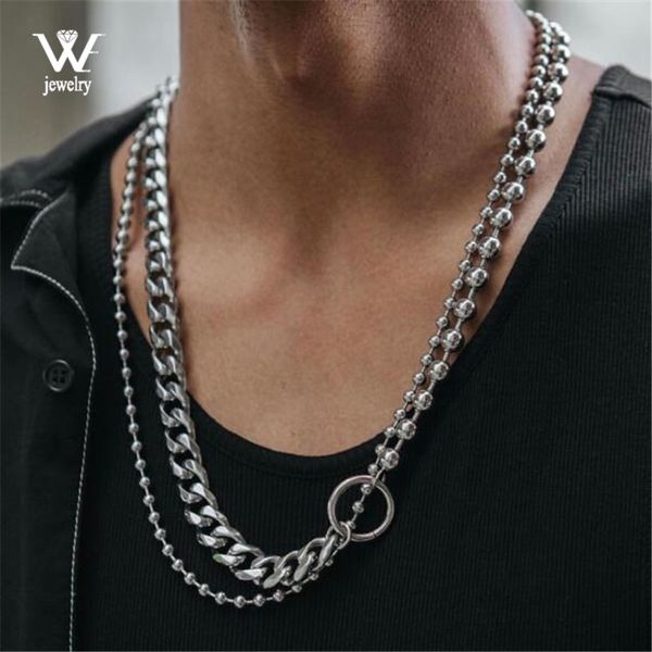 we vintage cuban link choker necklace steampunk men hip hop rapper gothic big clasp long chain round necklace for women jewelry, Silver
we vintage cuban link choker necklace steampunk men hip hop rapper gothic big clasp long chain round necklace for women jewelry, Silver