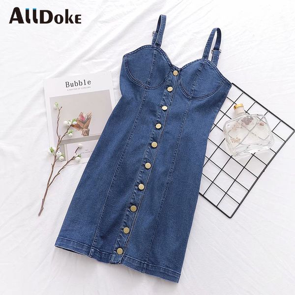 alldoke blue casual denim short dress women summer high waist v neck sleeveless button ladies a line dresses vestidos, Black;gray
alldoke blue casual denim short dress women summer high waist v neck sleeveless button ladies a line dresses vestidos, Black;gray