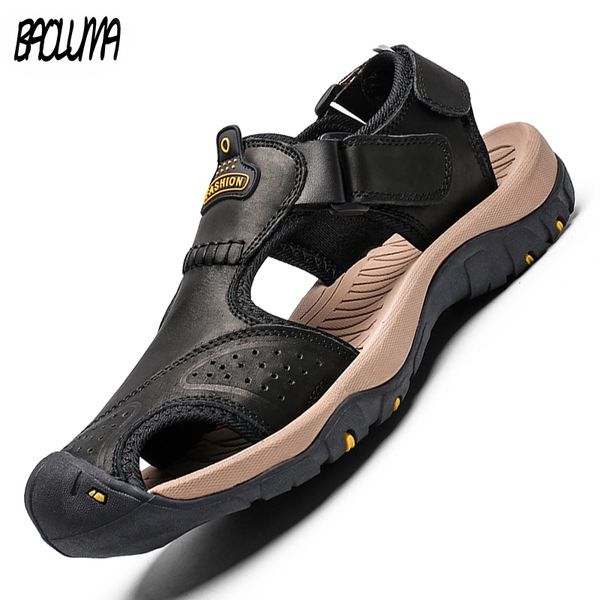 brand summer men's sandals leather men beach roman sandals brand men outdoor shoes flip flops slippers sneakers summer shoes y200702, Black
brand summer men's sandals leather men beach roman sandals brand men outdoor shoes flip flops slippers sneakers summer shoes y200702, Black