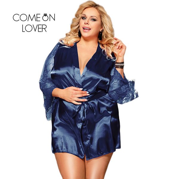 comeonlover womens robes sleepwear 2019 new arrival robe chemise with waist belt plus size 5xl bride bathrobe re80556, Black;red
comeonlover womens robes sleepwear 2019 new arrival robe chemise with waist belt plus size 5xl bride bathrobe re80556, Black;red