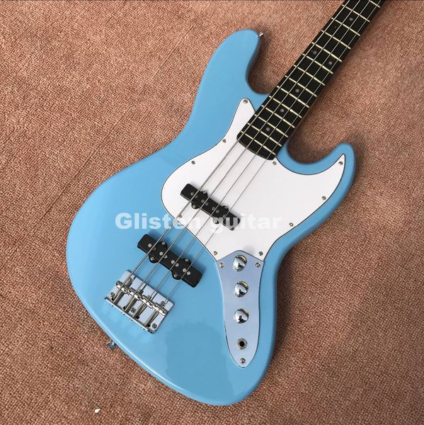 light blue 4 strings electric bass guitar with rosewood freboard, custom bass guitar
light blue 4 strings electric bass guitar with rosewood freboard, custom bass guitar