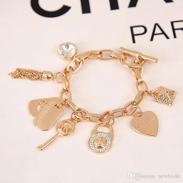 Cross Bracelet Jewelry silver/Gold Color 21CM High Quality Alloy Heart Pendant Key Lock Bracelet Fashion Accessories Bracelet B029
Cross Bracelet Jewelry silver/Gold Color 21CM High Quality Alloy Heart Pendant Key Lock Bracelet Fashion Accessories Bracelet B029