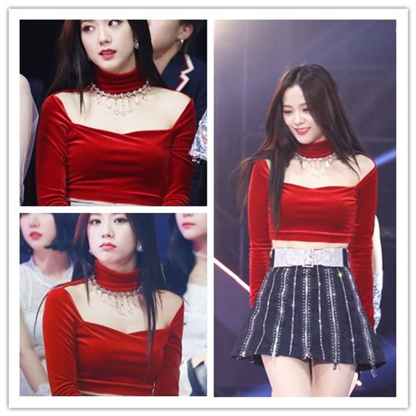 kpop blackpink jisoo same red short velour long sleeve tshirt women summer slim o neck t shirt female streetwear tees, White
kpop blackpink jisoo same red short velour long sleeve tshirt women summer slim o neck t shirt female streetwear tees, White