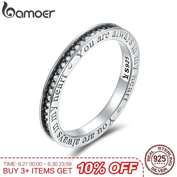 bamoer 925 sterling silver you are always in my heart letter pave cz finger rings for women wedding engagement jewelry scr159 j190704, Slivery;golden
bamoer 925 sterling silver you are always in my heart letter pave cz finger rings for women wedding engagement jewelry scr159 j190704, Slivery;golden