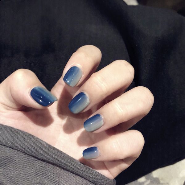 24 pcs gradient color finished fake nails square short full cover false nails blue and gray artificial nail with glue stickers, Red;gold
24 pcs gradient color finished fake nails square short full cover false nails blue and gray artificial nail with glue stickers, Red;gold
