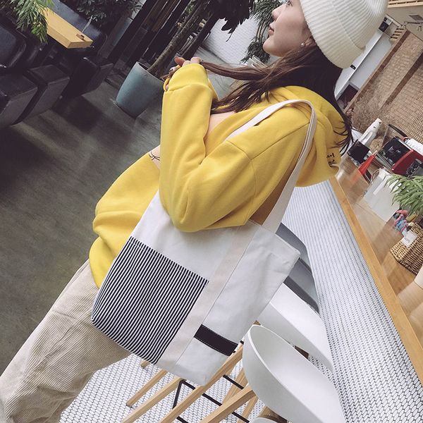 2018. женщины холст сумка многоразовые сумки плеча ткань большой повседневный сумочка девушки женский отдыха eco shopper bag a166