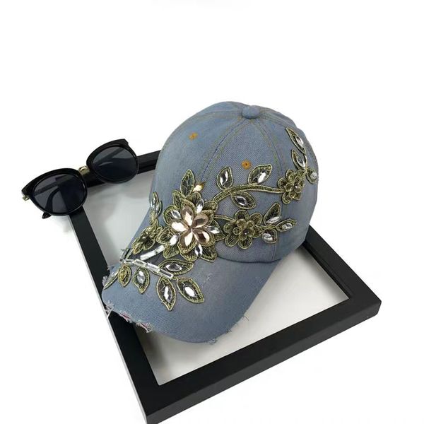 women's baseball cap diamond painting embroidery flower denim snapback hats jeans woman female cap cowboy summer sun hat, Blue;gray
women's baseball cap diamond painting embroidery flower denim snapback hats jeans woman female cap cowboy summer sun hat, Blue;gray