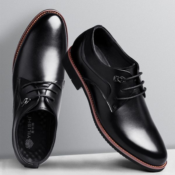 business men shoes leather dress shoes four seasons male fashion flats sapatos work oxford shoes for men zapatos hombre, Black
business men shoes leather dress shoes four seasons male fashion flats sapatos work oxford shoes for men zapatos hombre, Black