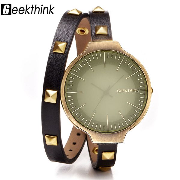 geekthink fashion quartz watch women's watch black bracelet leather strap ladies female clock, Slivery;brown
geekthink fashion quartz watch women's watch black bracelet leather strap ladies female clock, Slivery;brown