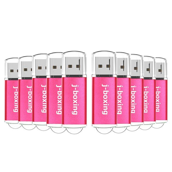 Image of Pink Bulk 200PCS 2GB USB 2.0 Flash Drive Rectangle Thumb Pen Drives Flash Memory Stick Storage for Computer Laptop Tablet Macbook U Disk