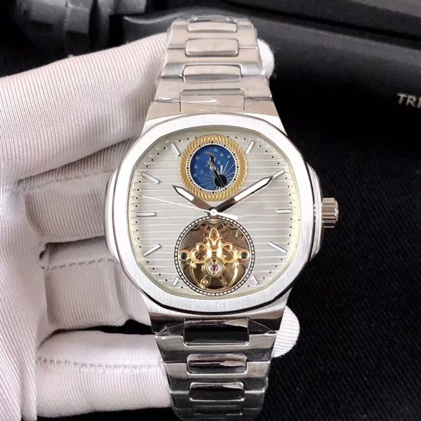 Высокое качество Autoamtic Механизм Nautilus Tourbillon Часы Мужчины Серый / Черный циферблат 3
Высокое качество Autoamtic Механизм Nautilus Tourbillon Часы Мужчины Серый / Черный циферблат 3