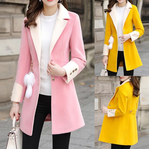 clothing women work patchwork vintage winter office long sleeve button woolen jacket coat autumn winter keep warm plus size#9, Black
clothing women work patchwork vintage winter office long sleeve button woolen jacket coat autumn winter keep warm plus size#9, Black