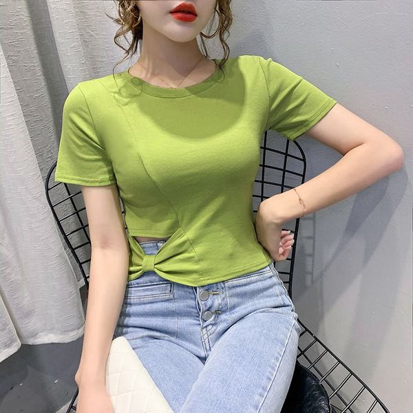 bow tie design sense navel short-sleeved female 2020 irregular bow tie design sense navel short-sleeved t-shirt female 2020 irregular t, White
bow tie design sense navel short-sleeved female 2020 irregular bow tie design sense navel short-sleeved t-shirt female 2020 irregular t, White