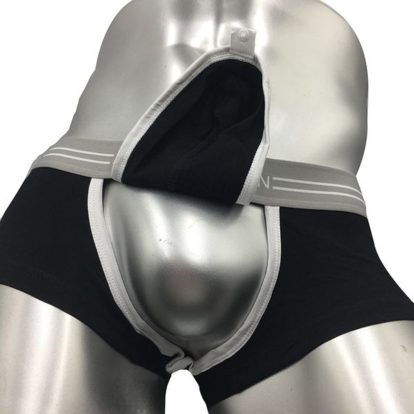 lingerie men hollow out open crotch boxer briefs soft cotton breathable shorts panties underwear, Black;white
lingerie men hollow out open crotch boxer briefs soft cotton breathable shorts panties underwear, Black;white