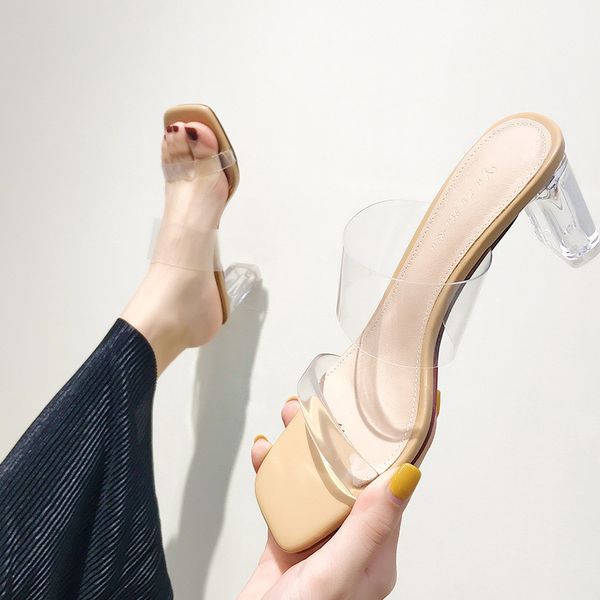 large size 34-43 high-heeled sandals female new thick heel transparent slippers female outdoor fashion breathable slippers fc-43, Black
large size 34-43 high-heeled sandals female new thick heel transparent slippers female outdoor fashion breathable slippers fc-43, Black
