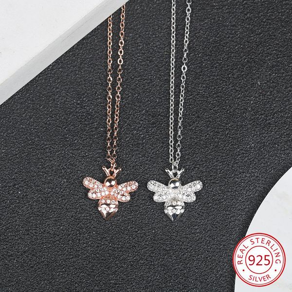 100% s925 sterling silver pendant necklace personality fashion creative bee inlaid ochre clavicle chain jewelry 2019 new
100% s925 sterling silver pendant necklace personality fashion creative bee inlaid ochre clavicle chain jewelry 2019 new