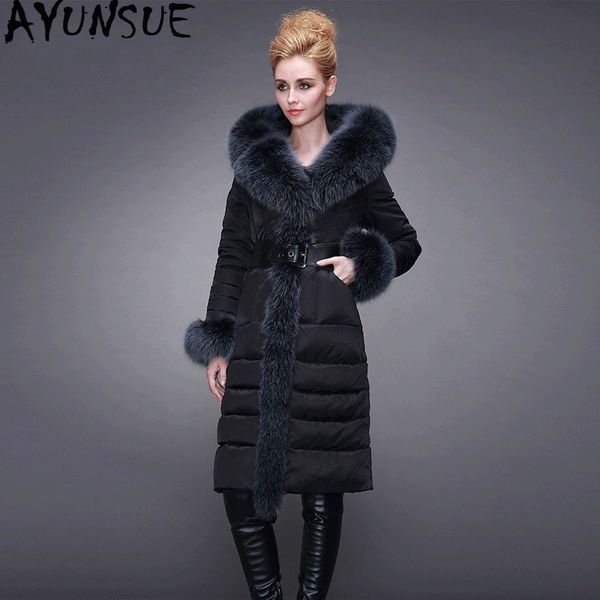 ayunsue winter white duck down jacket women hooded big fur collar long down coat puffer womens jackets yl1608222 kj3737, Black
ayunsue winter white duck down jacket women hooded big fur collar long down coat puffer womens jackets yl1608222 kj3737, Black
