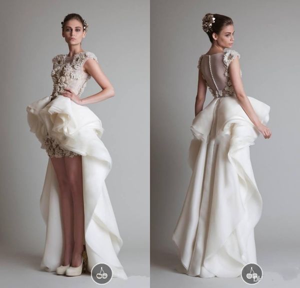 Celebrity Evening Gowns Organza Hi-Lo Arabic Sexy Prom Bridal Dresses With Applique Hand Working And Asymmetrical Train Weddings Dresses
Celebrity Evening Gowns Organza Hi-Lo Arabic Sexy Prom Bridal Dresses With Applique Hand Working And Asymmetrical Train Weddings Dresses