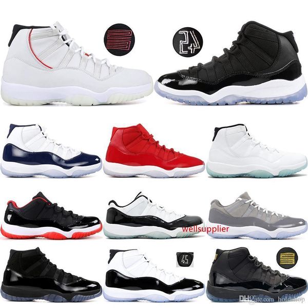 basketball 11 shoes gym red platinum tint prom night concord 45 space jam 11s bred men cap and gown sneakers us 5.5-13
basketball 11 shoes gym red platinum tint prom night concord 45 space jam 11s bred men cap and gown sneakers us 5.5-13