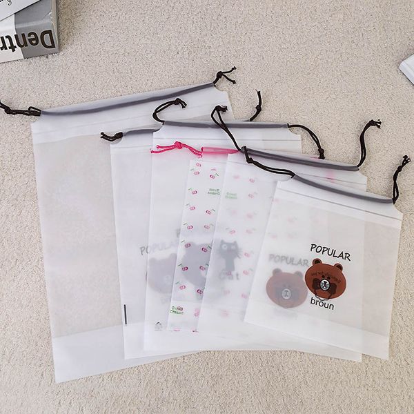 5pcs/lot of simple transparent rope bag eva frosted drawstring bag translucent beam pocket 18*25cm gift bags can customized
5pcs/lot of simple transparent rope bag eva frosted drawstring bag translucent beam pocket 18*25cm gift bags can customized