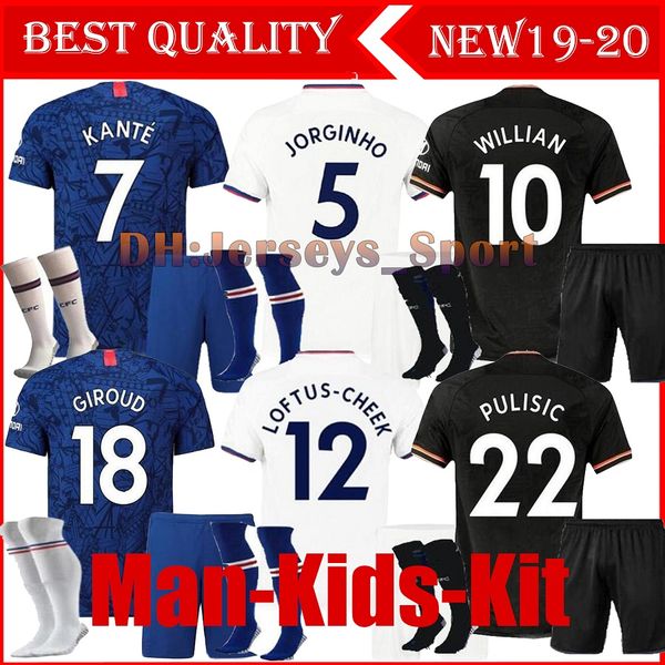 kids 2019 2020 willian lampard odoi pulisic cheek soccer jersey boys set 19 20 jorginho giroud men child football kits shirt, Black
kids 2019 2020 willian lampard odoi pulisic cheek soccer jersey boys set 19 20 jorginho giroud men child football kits shirt, Black