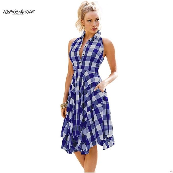 leisure womens flared plaid summer explosions clothing vintage dresses casual shirt dress knee-length vestidos designer twill clothes, Black;gray
leisure womens flared plaid summer explosions clothing vintage dresses casual shirt dress knee-length vestidos designer twill clothes, Black;gray