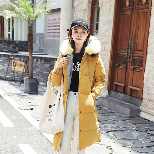 2019 new winter women hooded natural fur collar white duck down coats loose warm thicken jacket ladies casual down parkas c156, Black
2019 new winter women hooded natural fur collar white duck down coats loose warm thicken jacket ladies casual down parkas c156, Black